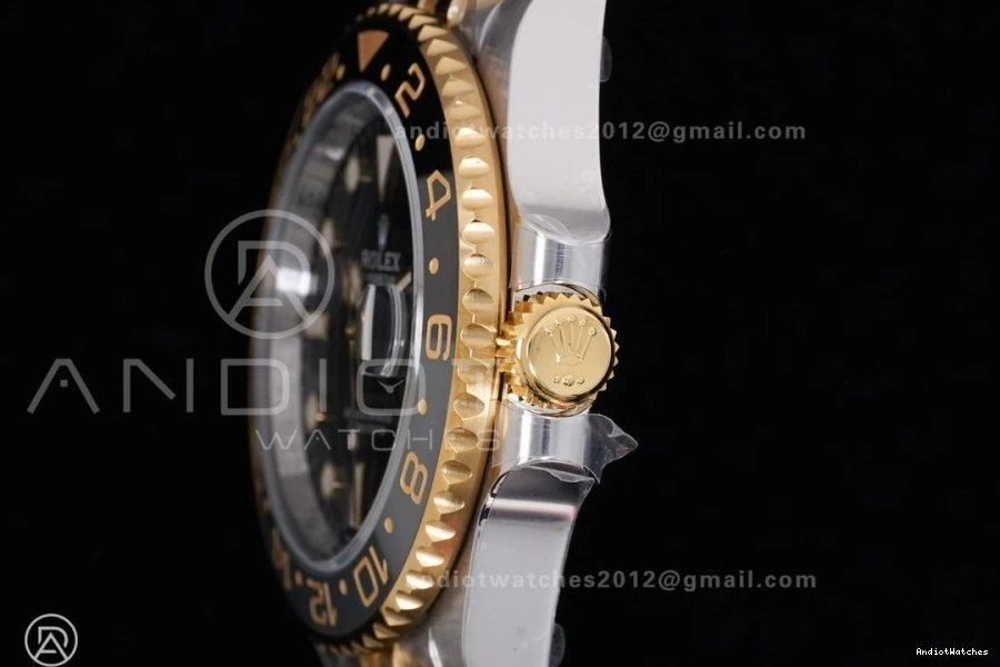 II CHS SH3285 GRNR Super 881 YG WeatherProof Clone New ARF GMT-Master Best (Gain 1:1 Dial Weight) Bracelet Edition Black SS 126713 on 0728